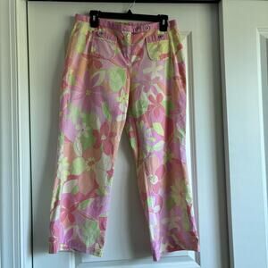Sigrid Olsen Colorful Retro Flower Power
Floral Printed Pants Sz 10P Pastel